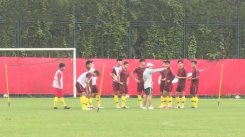 U-19国青队今日与北京人和俱乐部进行了一场热身赛，终